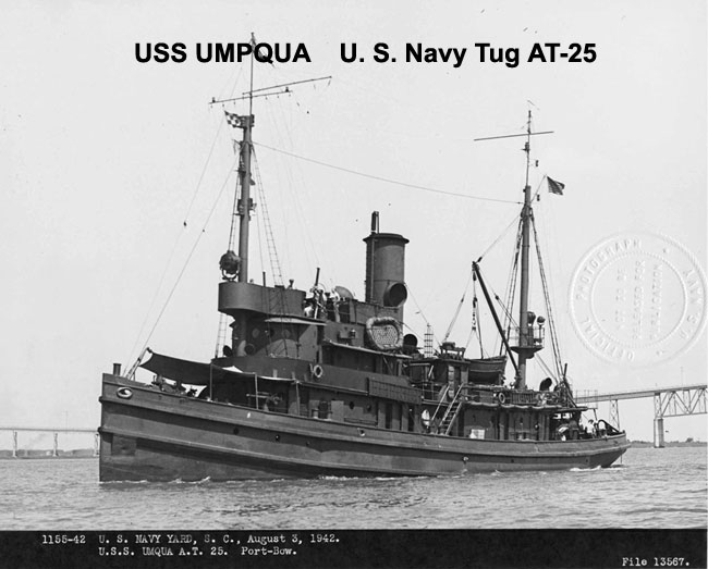 USS Umpqua - tug that rescued the Liberator crew