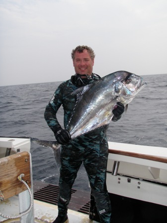 Cliff scores a large African Pampano at the Proteus