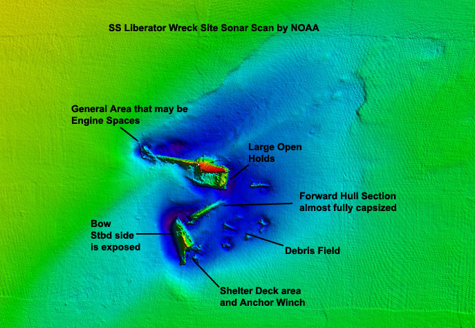 NOAA Sonar Scan of SS Liberator