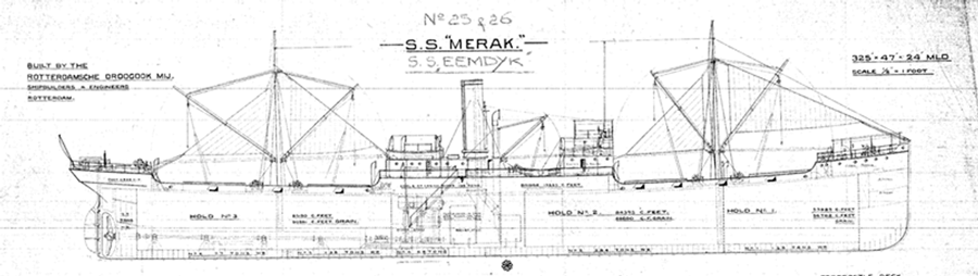 Plan view of SS Merak